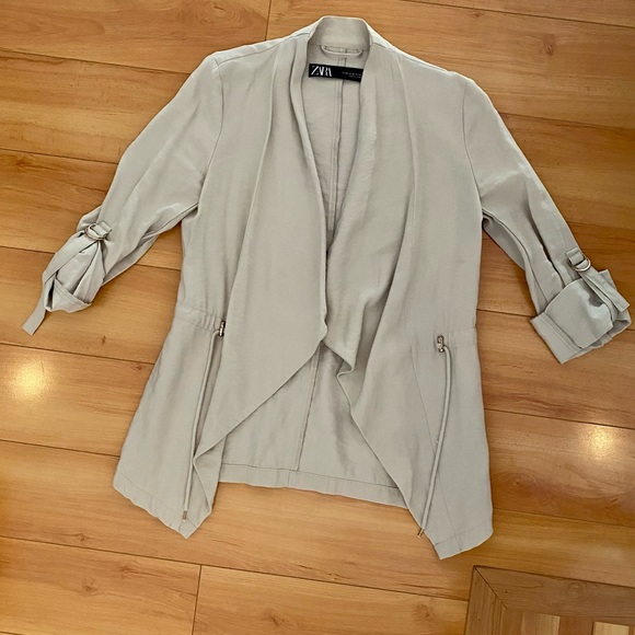 Zara Relaxed Fit Drawstring Jacket | Size XS - Picture 11 of 13